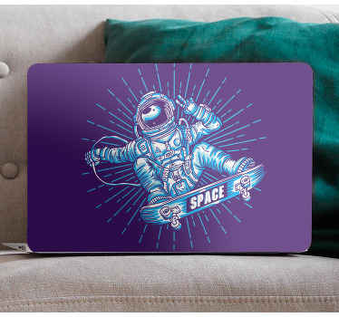 Autocolante para PC Astronauta de patinação no skate - TenStickers