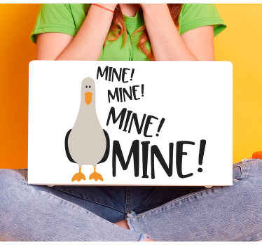 Mine Mine Mine seagull laptop skin - TenStickers
