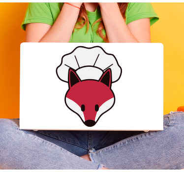 Naklejka na laptopa Głowa lisa kuchennego - TenStickers