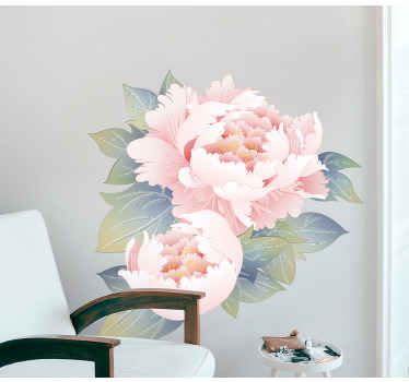 Originální obraz květinové samolepky na zeď - TenStickers