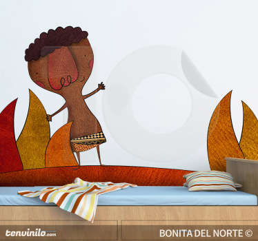 Kinderen Afrika sticker - TenStickers