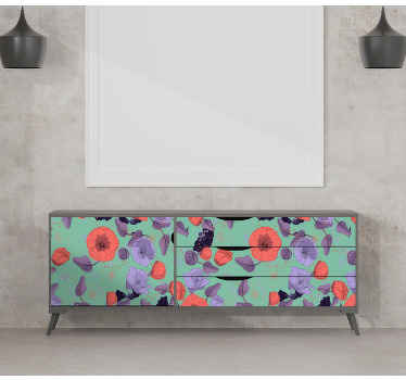 νέον μωβ σχέδιο επίπλων - TenStickers