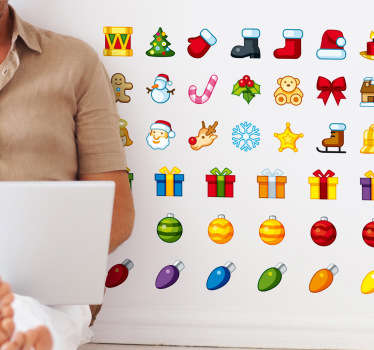 Sticker Set Icons Weihnachten - TenStickers