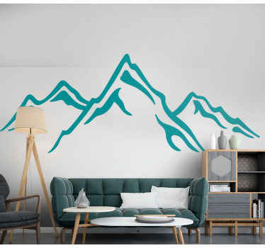Big size of mountain design nature wall decal - TenStickers