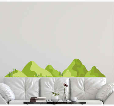 Nature mountain nature wall sticker - TenStickers