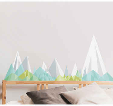 Grafisk bjerge natur væg klistermærke - TenStickers