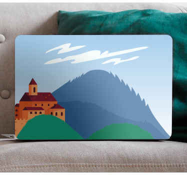 Autocolante para PC Desenho de castelo - TenStickers