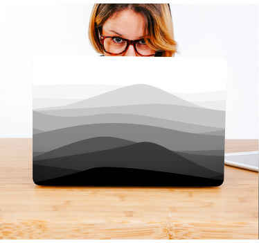 Vinilo para portátiles Varias montañas grises - TenVinilo