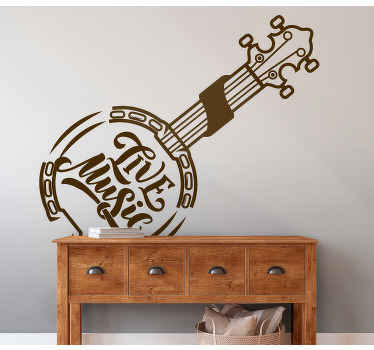 Guitar string instrument rock decal - TenStickers