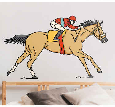 Sticker Mural Cheval avec un cavalier - TenStickers
