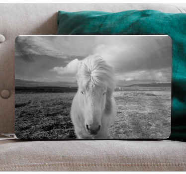 Laptop Aufkleber Weißes pferd - TenStickers