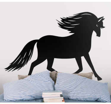 Adesivos de animais Silhueta do cavalo preto - TenStickers