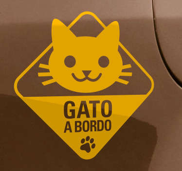 Adhesivo linea gato a bordo - TenVinilo