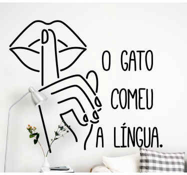 Autocolantes de provérbios populares Ditos populares quietos - TenStickers