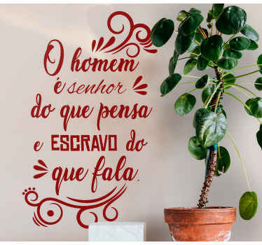 Autocolantes de provérbios populares Pensamento ditado popular - TenStickers