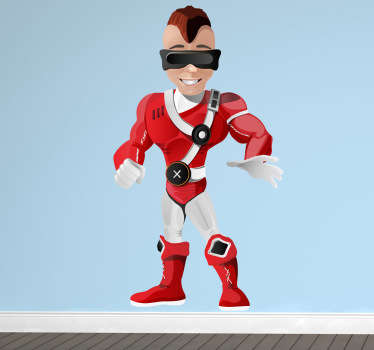Superhuman Vision Hero Sticker - TenStickers