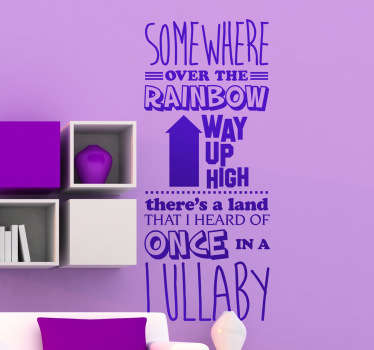 Over the rainbow wall sticker - TenStickers