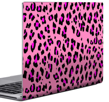 Rosa Leopard Muster Laptop Aufkleber - TenStickers