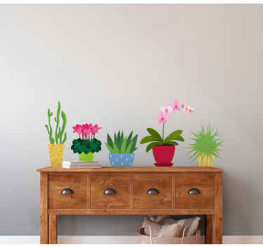 Sticker Fleur Plusieurs fleurs et plantes - TenStickers