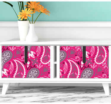 αυτοκόλλητο φόντο φωτεινά ροζ έπιπλα - TenStickers
