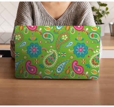 Färgglada blommor laptop sticker - Tenstickers