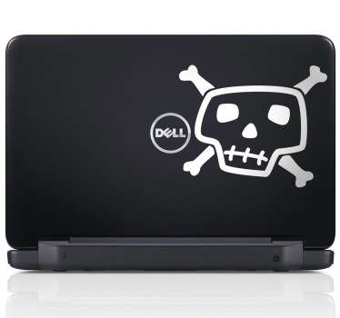 Laptop  vinyl Sticker Skull - TenStickers