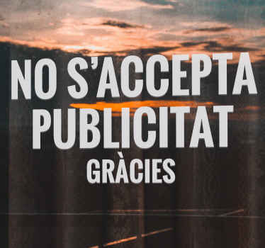Vinilo para puerta No se acepta publicidad - TenVinilo
