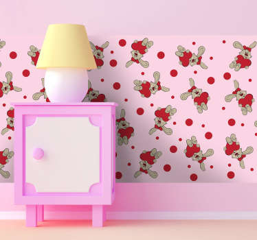 Sticker Dessin lapin amoureux - TenStickers