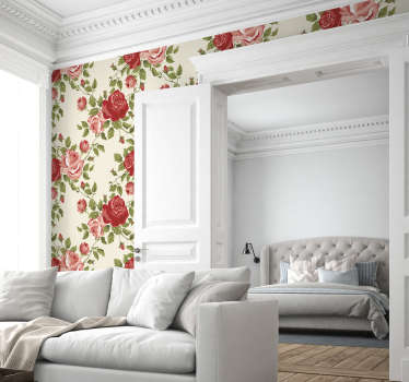 Friso decorativo rosas - TenStickers