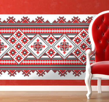 Película autocolante de vinil padrão de ponto cruz - TenStickers