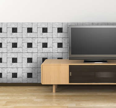 Adesivo de mosaico de pedra geométrico - TenStickers