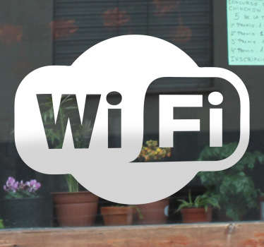 Naklejka na witrynę sklepową logo Wifi - TenStickers