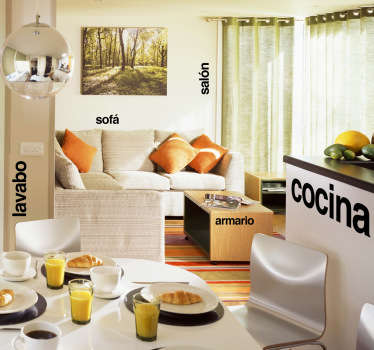 Vinilo decorativo cosas de casa - TenVinilo