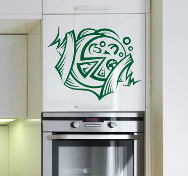 Adesivo cucina emblema pizza - TenStickers