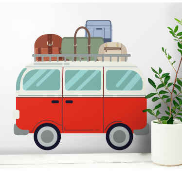 Autocolantes originais Van velha na estrada - TenStickers