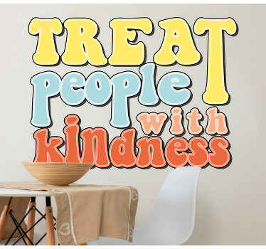 Autocolantes Vintage Trate as pessoas com gentileza - TenStickers