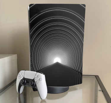 Skin PS5 Túnel redondo blanco y negro - TenVinilo