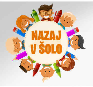 Nalepka za okno nazaj v šolo - TenStickers