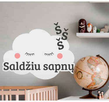 Saldžių sapnų dizainas su citatos teksto lipduku - „Tenstickers“