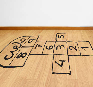 Vinilo infantil rayuela pintada - TenVinilo