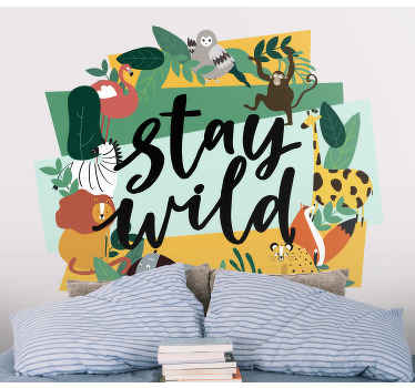 Autocolantes com animais selvagens Animais da selva da coroa - TenStickers