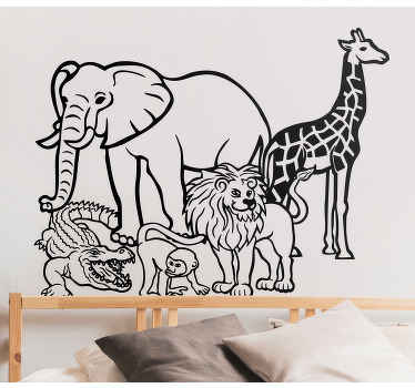 Safarieläinyhtye villieläintarra - Tenstickers