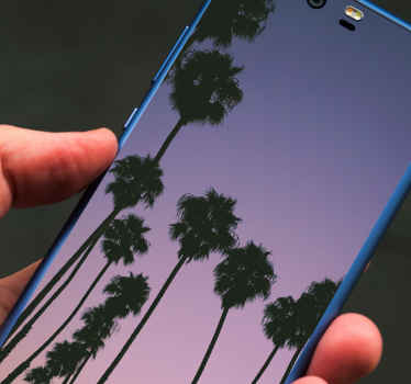 보라색 해변 화웨이 스티커 - TenStickers