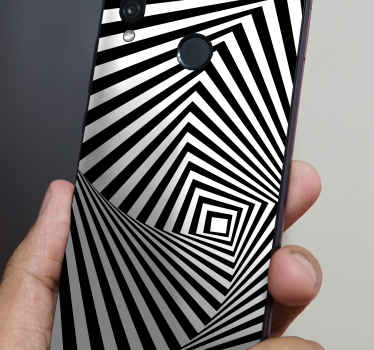 3d svartvit tunnel huawei klistermärke - Tenstickers