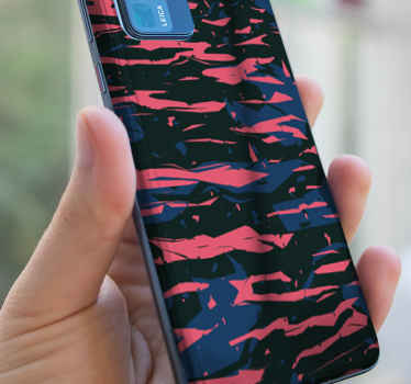 Grå og rød camouflage huawei sticker - TenStickers
