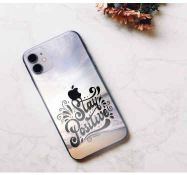 Autocollant iPhone Stay positive - TenStickers