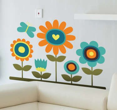 Vinil Decorativo Jardim Colorido - TenStickers