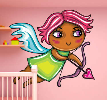 sticker kinderkamer engel vrouwlijke cupido - TenStickers