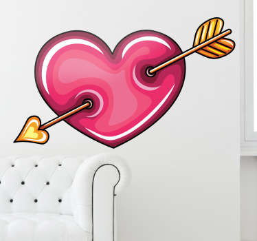 Heart with Cupid Arrow - TenStickers