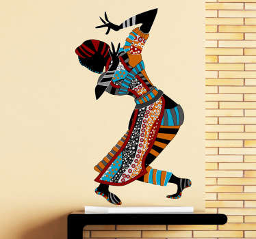 エキゾチックな女性ダンサーの壁のステッカー - TENSTICKERS